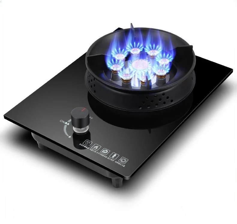 single stove,Gas stove,  household official natural gas stove, embedded fierce fire liquefied gas single eye desktop