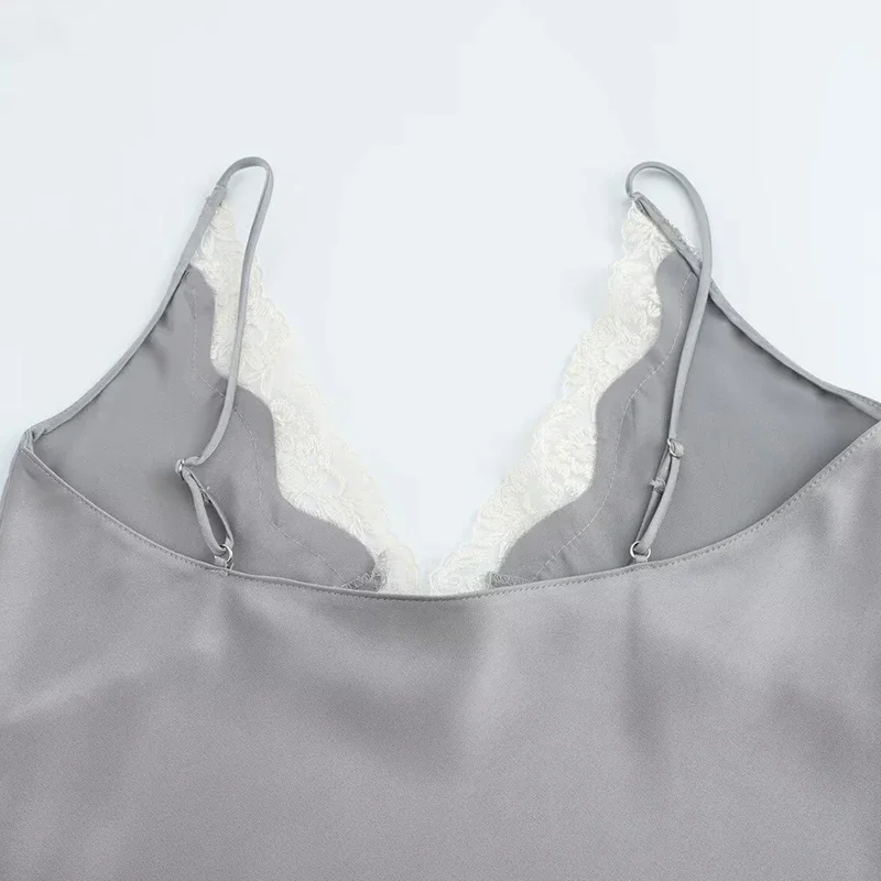 الصيف الخامس الرقبة أكمام الدانتيل حافة سترة المرأة السباغيتي حزام قمة صغيرة أنيقة موضة مثير الشارع الشهير حريري الملمس الرسن #6