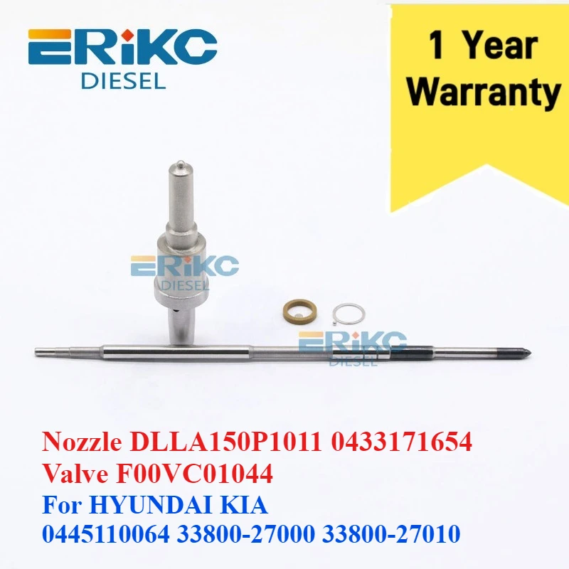

Repair Kits Nozzle DLLA150P1011 0433171654 Valve F00VC01044 for HYUNDAI KIA Diesel Injector 0445110064 33800-27000 33800-27010