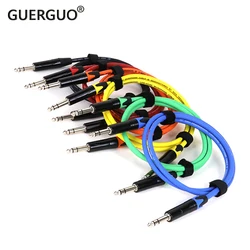 1PC High Quality 6.35mm TRS Instrument Guitar Cable Color Stereo Jack 1/4 Male to Male Cable Unbalanced Cord for Amplifier Mixer