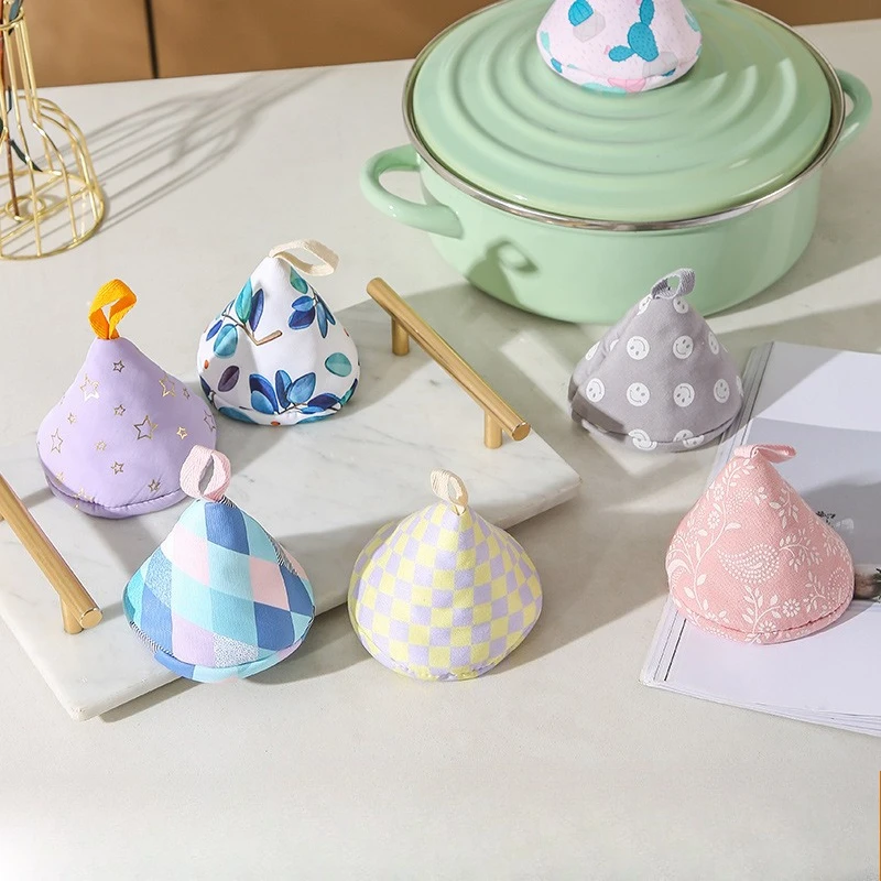 Insulation Clip Cotton and Linen Triangle Anti Scald Cap Insulation Pot Ear Cover Home Heat-resistant Sand Pot Anti Scald Clip