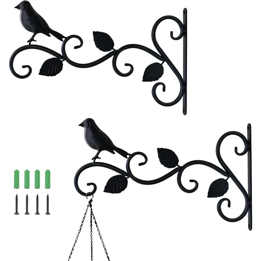 

Hanging Plants Bracket 12 Bird Planter Outdoor Hooks Hangers for Flower Baskets Pot Bird Feeder Wind Chimes Lanterns Patio Gard