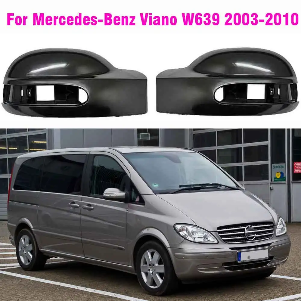 

ABS Carbon Fiber Rearview Side Glass Mirror Cover Trim Rear Mirror Covers Shell For Mercedes-Benz Viano W639 2003-2010