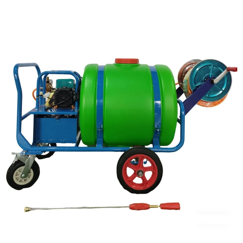 Cart type battery hand push dispenser 160 liters electric high pressure agricultural