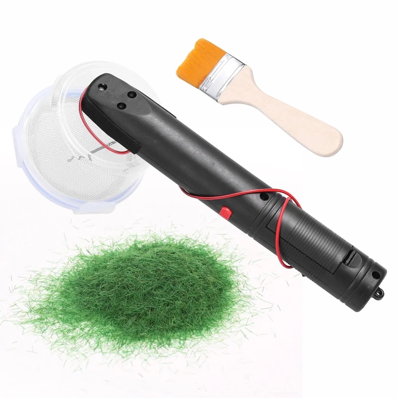 Portable Handheld Static Grass Flock Applicator Building Modeling Tool Electrostatic Grass Planter Flocking Machine Tool-FS-PHFU