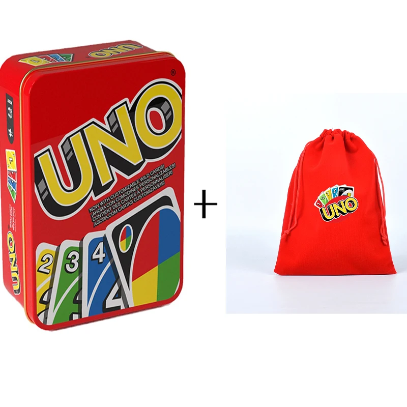 

Mattel Games UNO No Mercy DOS Card Game Youth Adult Family Night Party Camping Card Game Children's Toy Tin Box Free Storage Bag