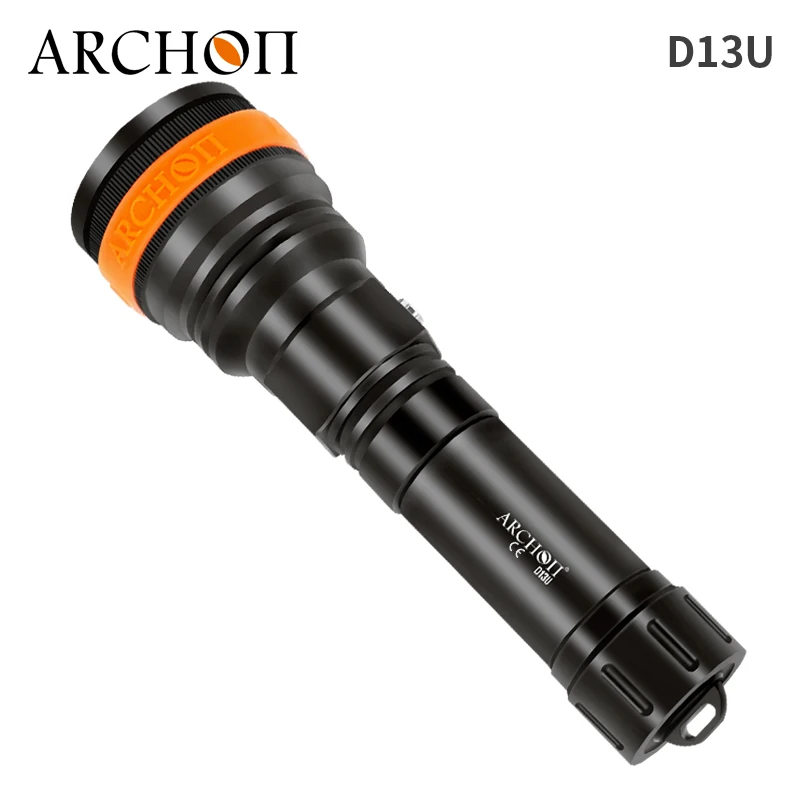 ARCHON D13U  Coaching Diving Light Dive Command White Beam Torch Underwater 100m Powerful Tactical  Flashlight 2000 Lumens