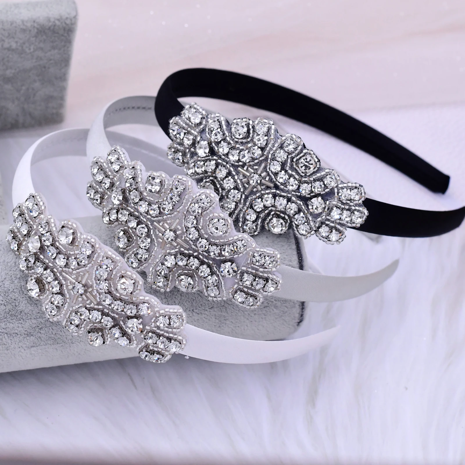 TRiXY S03-FG Exquisite Headband Baroque Luxury Rhinestone Headband Party Wedding Women Hair Jewelry Wedding Hair Accessories