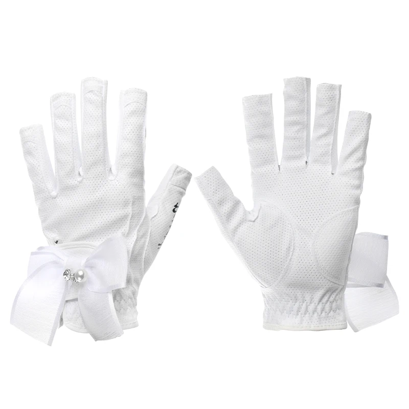 Open Finger Golf Gloves Women's Hands Fashion Breathable Wear Resistant Golf Products Left Hand and Right Hand Small/medium