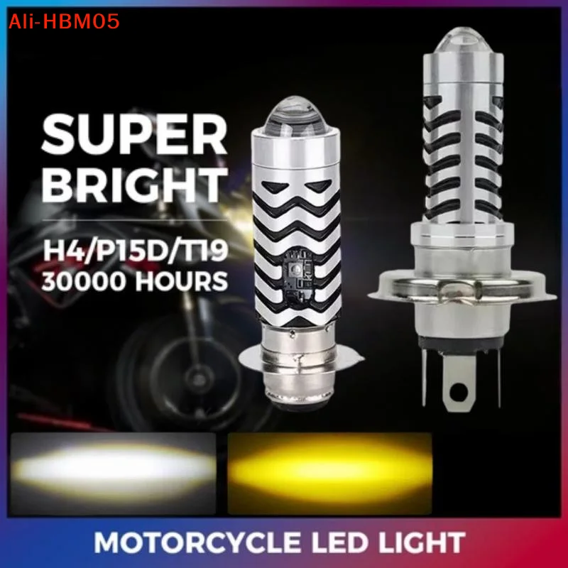(HB05)Led Light For Motorcycle Mini Driving Light For 12V Universal With Blue Parklight Dual White Yellow Beam Night Riding