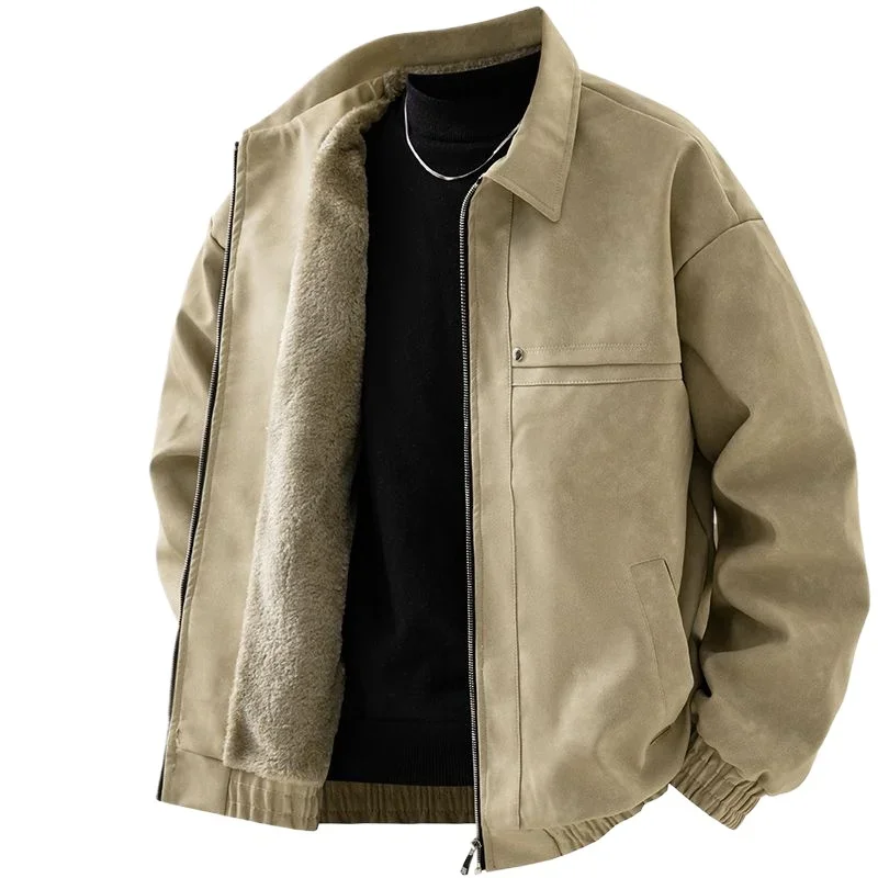 Winner Leather Jacket Fleece Warm Coats Luxury Men Clothing Trend Faux Leather Jackets Zipper Windproof Coldproof Outerwear New