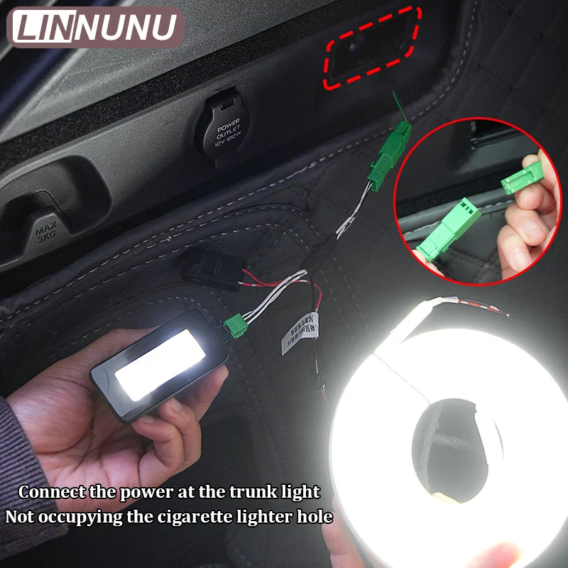 LINNUNU LED-Lichtleisten für den hinteren Kofferraum des ZEEKR 7X 2025 2026, Beleuchtung des Kofferraums, dekorative Innenbeleuchtung, Zubehör. – Detail 7