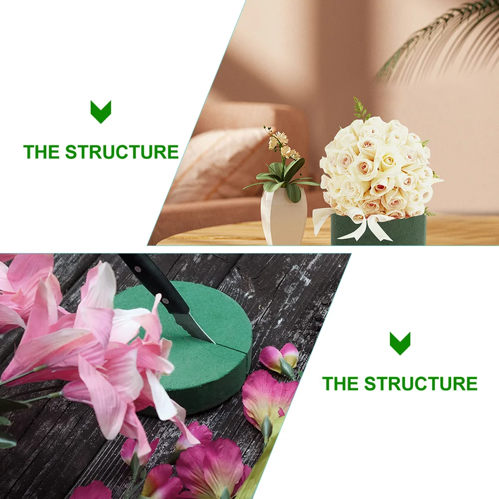 

10pcs Dried Flower Mud Round Water Absorb Floral Holder Suitable for Wedding Arrangement DIY Flower Accessories