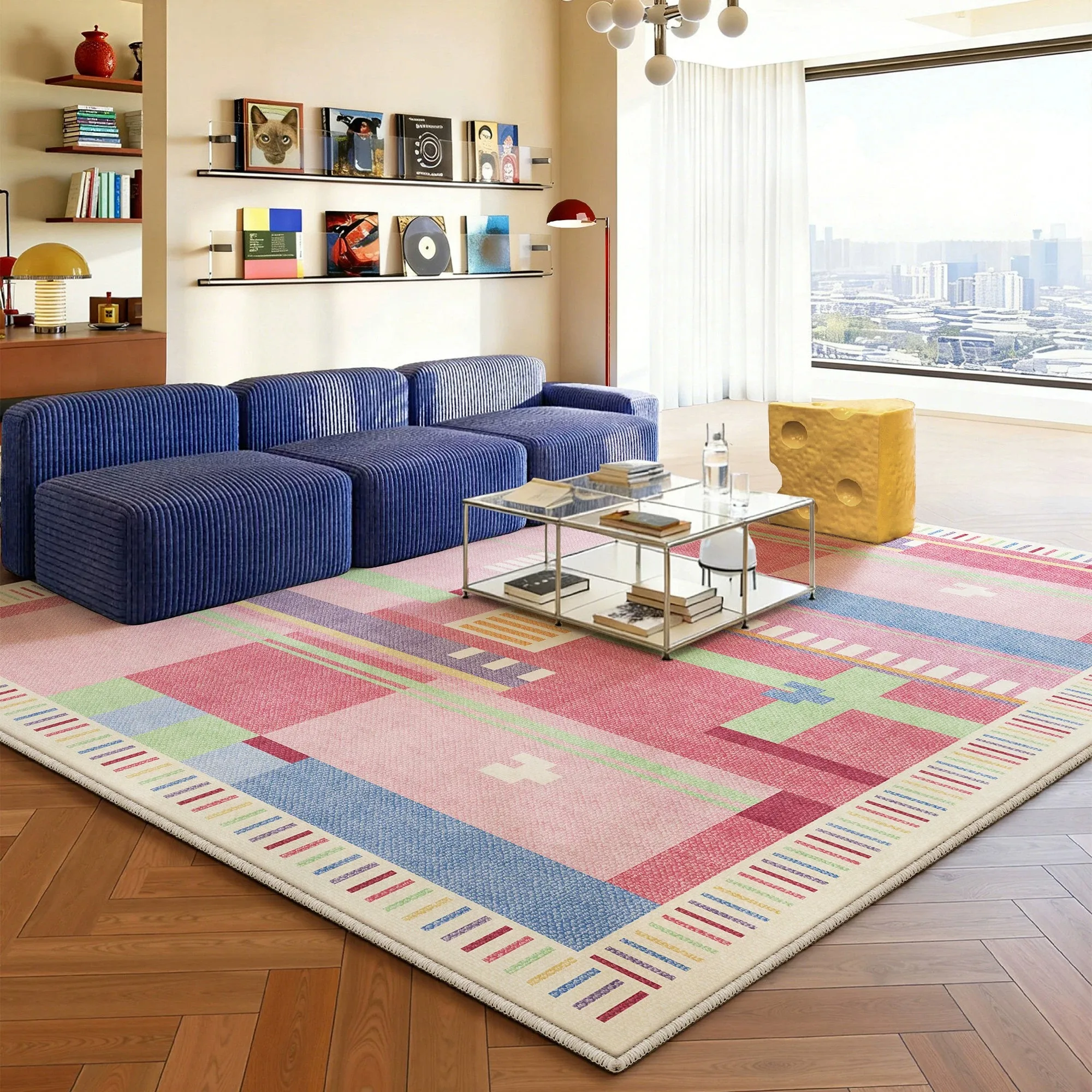 Checkered Plaid Rugs Living Ro - Commercial Printing Online recension och pris