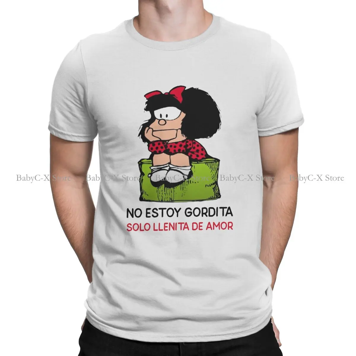 Camiseta de poliéster de estilo prémium de cómics de Quino, camiseta de Mafalda de dibujos animados de alta calidad, Idea de regalo creativo, cosas