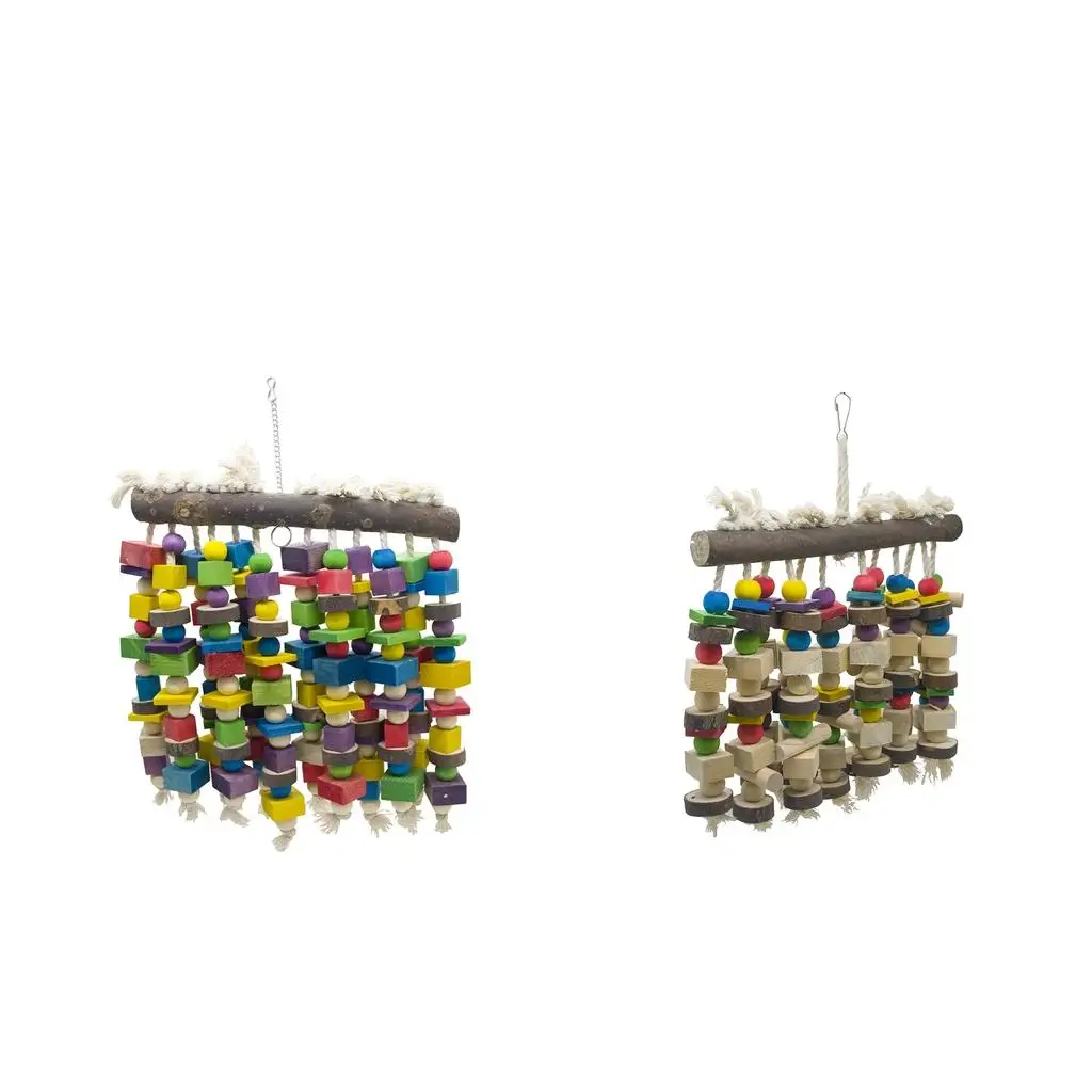 Bird Parrot Toys Bird Hanging Swing Chew Toys for Conure, Parakeets, Mynah, Cockatiel Macow，Coconut Bird