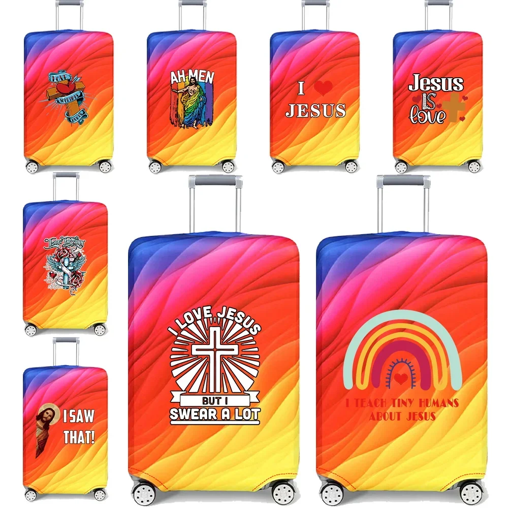 Luggage Protective Cover Stretch Fabric Jesus Series Suit for 18-32 Inch Suitcase Covers Trolley Cover Travel Accessories