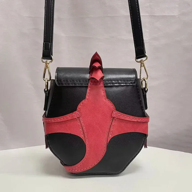 Fashion Dragon Wing Spliced Color Crossbody Bag Multi Color Optional Trendy Street Style Daily Party Unique Design PU Leather