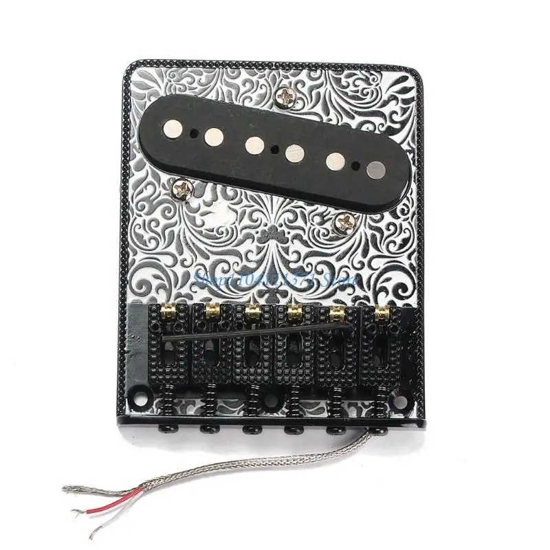 P9FC 6-string Saddle Bridge Board, 3 Way Switch Control Plate, Neck Pickup Set for  Electric Guitars