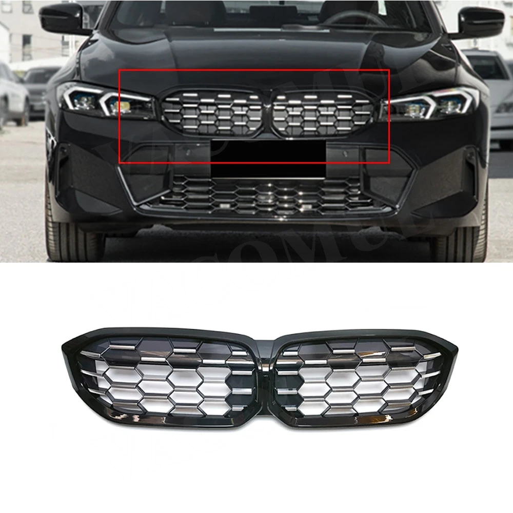 

VACOMUL ABS Front Kidney Grille Upper Bumper Hood Mesh Grill Grid for BMW 3 G20 G28 LCI 340I 2023+ Front Grills Accessories