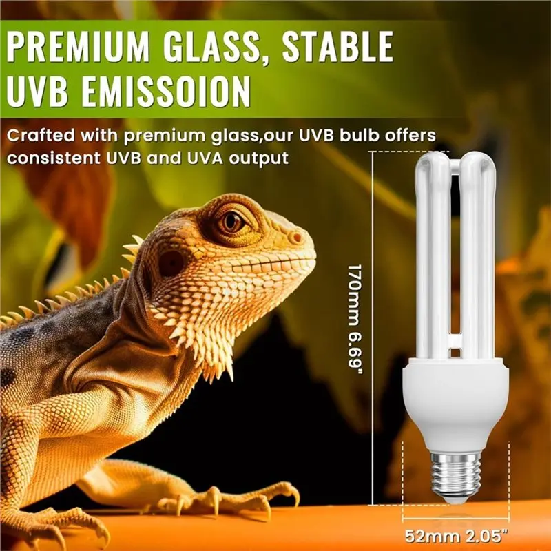 AAAN-UVA UVB Light Bulb For Birds 2.4 UVB 20W Compact Flourescent Lamp For All Kinds Captive Birds For 110V