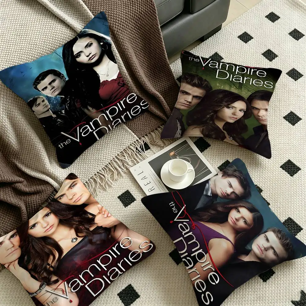 Classic Movie The Vampire Diaries  Pillow Anime Pillow Sofa Bed Head Pillow Cover Cushion Cover 45x45 cm Fashion