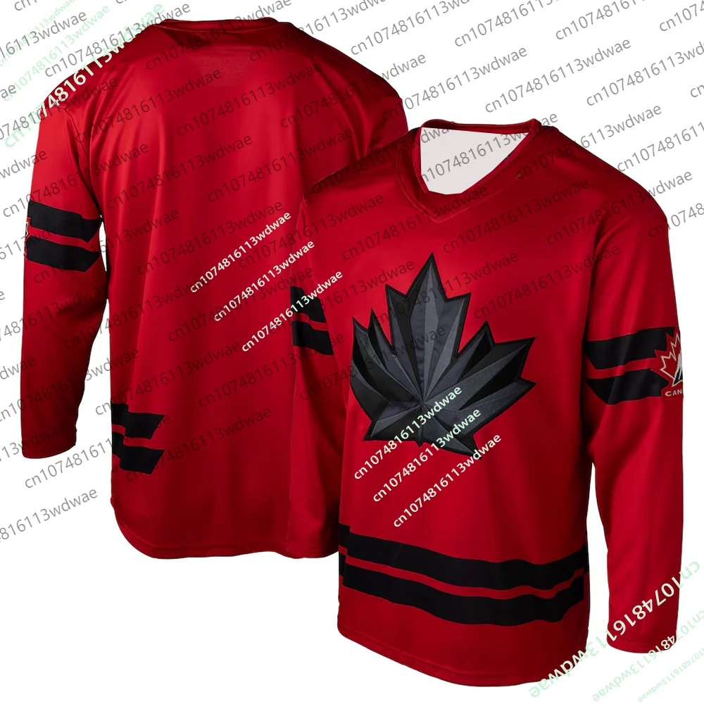 AliExpress NONE Men's Canada Long-sleeved Ice Hockey Jersey 2026 4 Nations Face-Off Premium Blank Player Jersey CROSBY Long-sleeved Ice Hockey