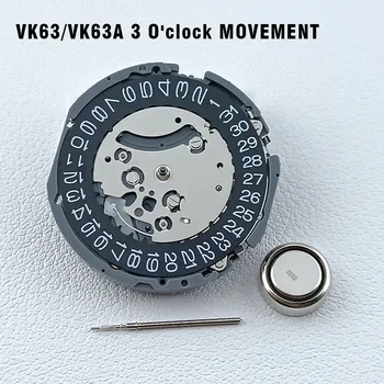 쿼츠 시계 무브먼트 날짜 크로노그래프 시계 무브먼트, VK 시리즈 VK63A VK63 시계, 싱글 캘린더, 3 시  Best5