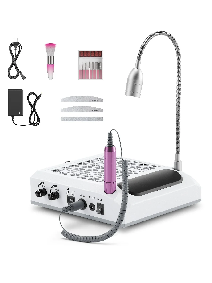 4-in-1 80W Professionelle Nagelmaschine Nagelbohrer Nagelpolitur DIY 360 °   LED für Nagelstudios und Schönheitssalons aus ABS-Material