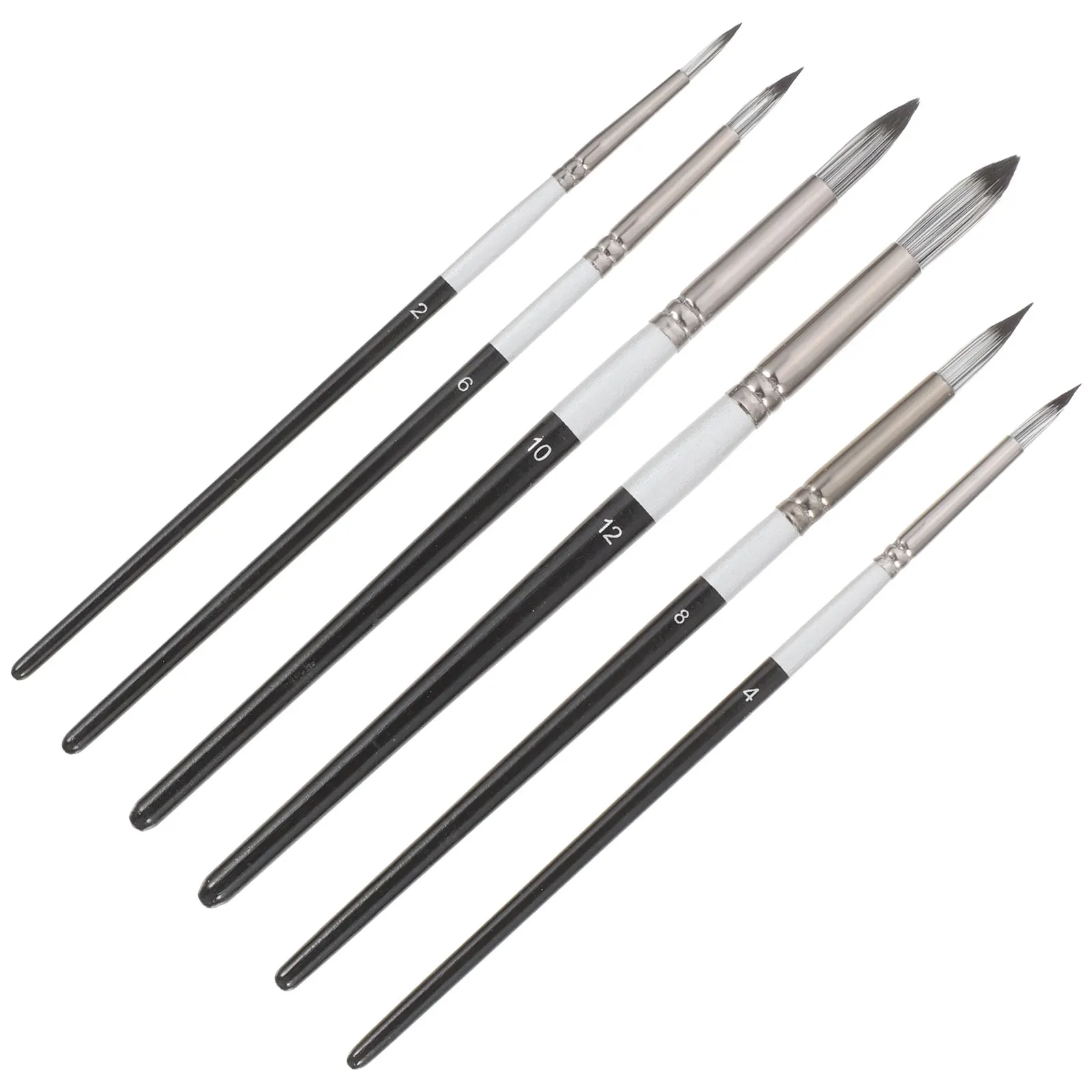 

6 Pcs Artist Paint Brushes Set Oil Sable Watercolor Student Crafts Flat Acrylic Painting Drawing Supplies