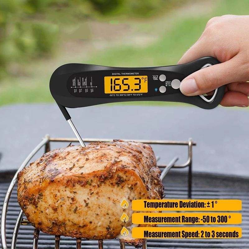 Meat Thermometer Kitchen Digital Instant Read Cooking Thermometer For Meat Food Milk Temperature Backlight Magnet Bottle Opener