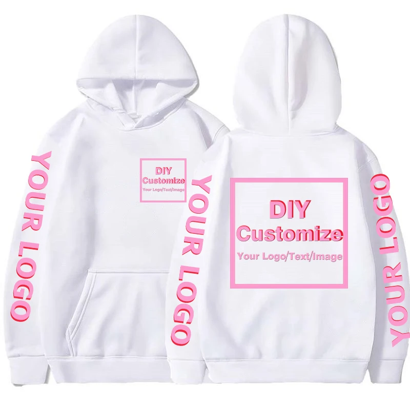 DIY CUSTOM Birthday/Couple Hoodies DIY CUSTOM Text Logo Image Print Sweatshirt Men/Women Casual Corporate clothes Dropshipping