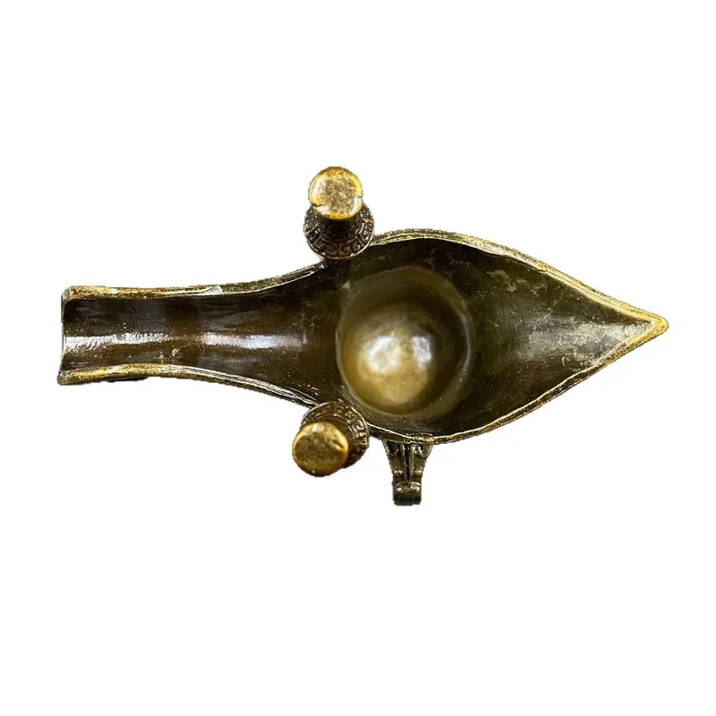 Ancient bronze phoenix-patterned wine cup ornament
