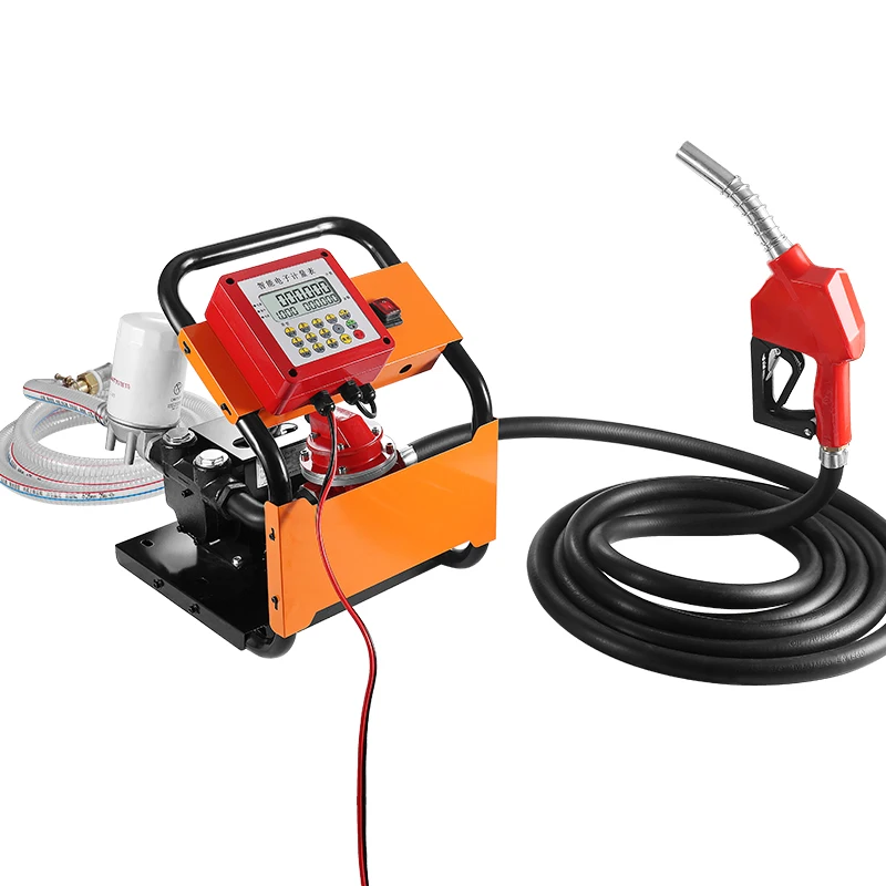 

Factory Outlet 12V24V Portable Fuel Pump Oil Pump Fuel Pump Set With Quantitative Flow Meter