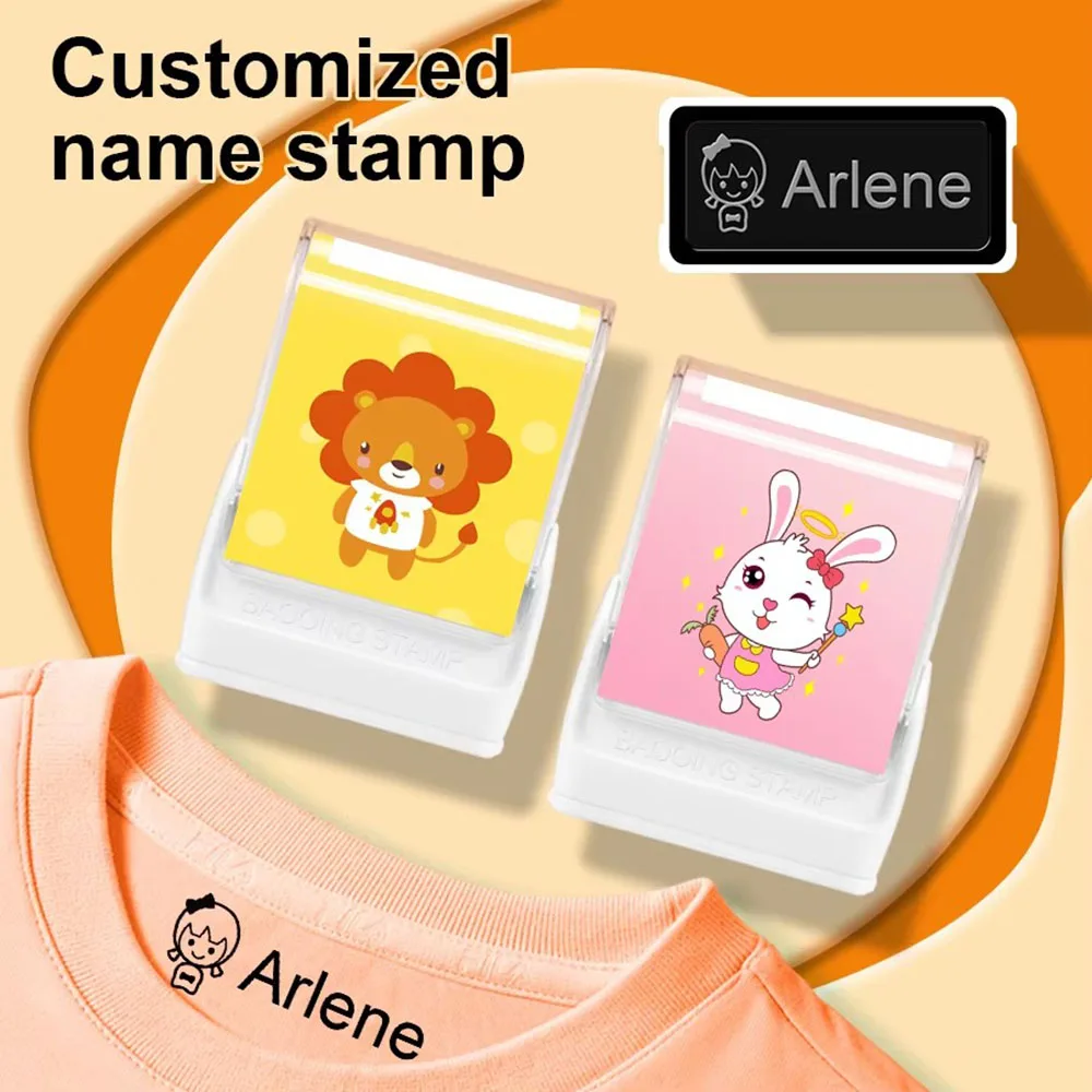 Children's Name Seal Custom Student's Name Stamp Kindergarten Clothes Waterproof Name Sticker Montessori Seal Stamp Gift