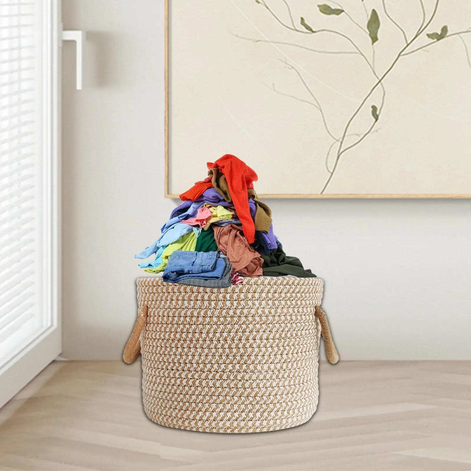 Cotton Rope Basket Toy Basket Picnic Basket Home Decoration Multifunctional