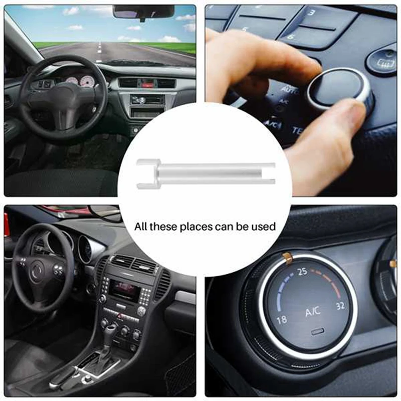 2 PCS Knob Command Controller Repair Kit Silver Console Switch Button Scroll Knob Shaft For Mercedes Benz W204 X204 W212 W218