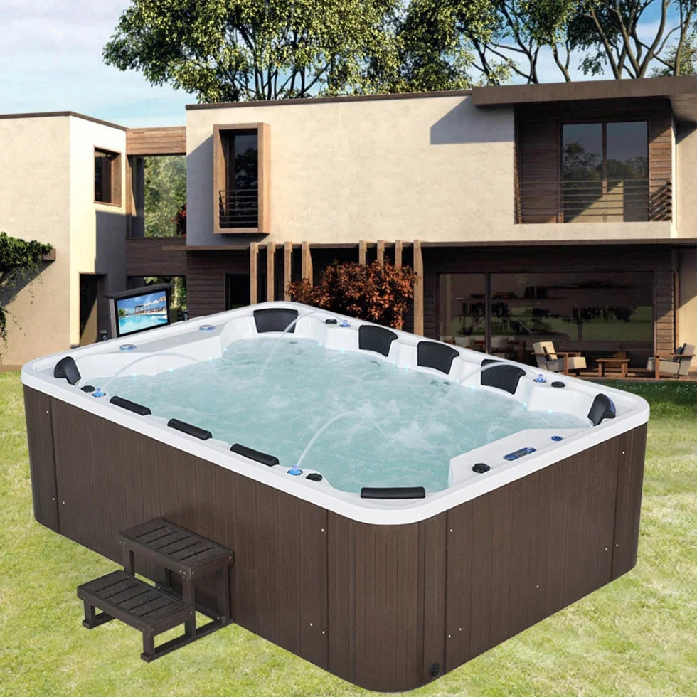 &c Large Size  Family Sex Massage Hot Tub with Video
