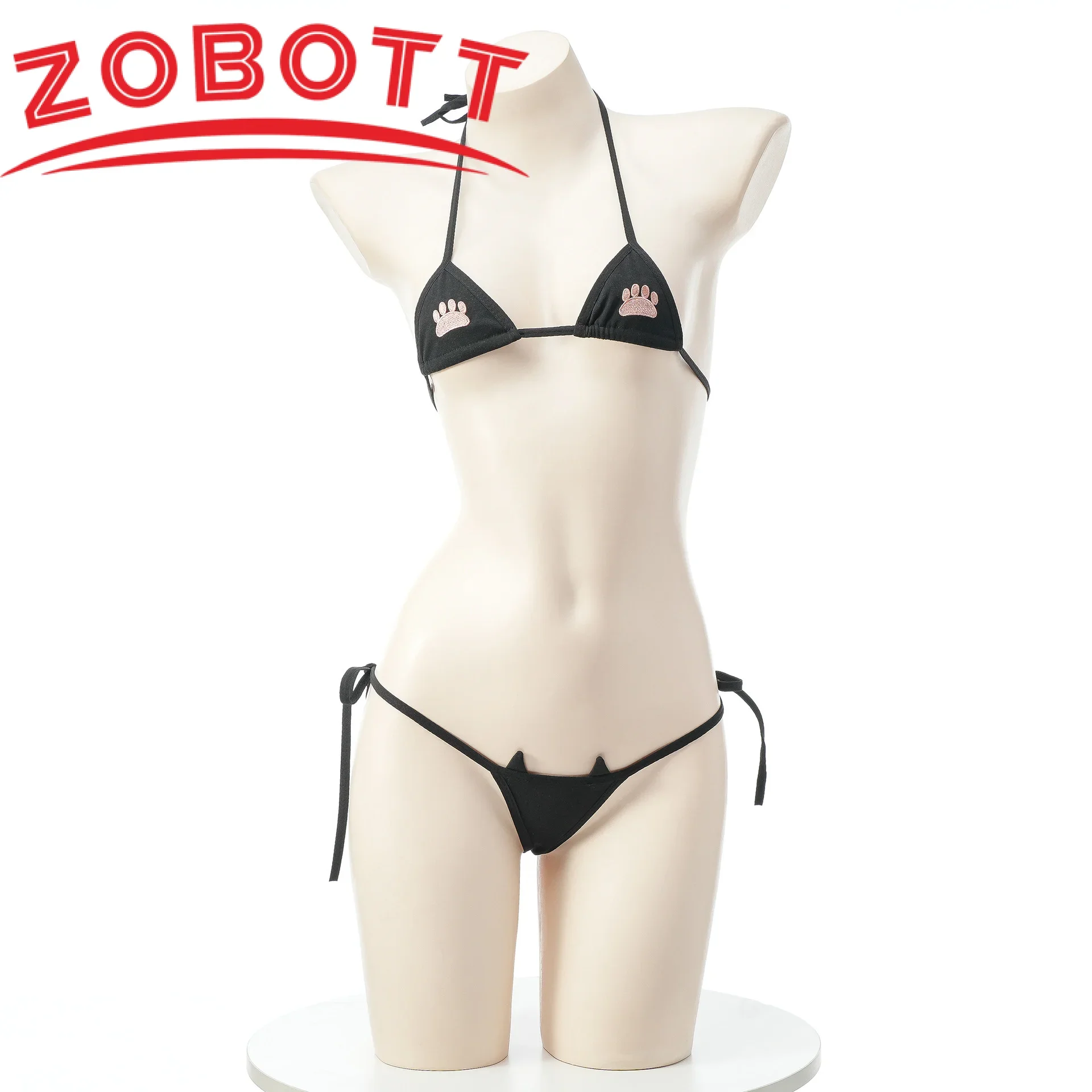 الملابس الداخلية تأثيري البسيطة مثير حمالة صدر وسراويل داخلية مجموعة النساء اليابانية الملابس الداخلية النسائية لطيف القط باو ملابس خاصة ملابس السباحة لوليتا اللباس