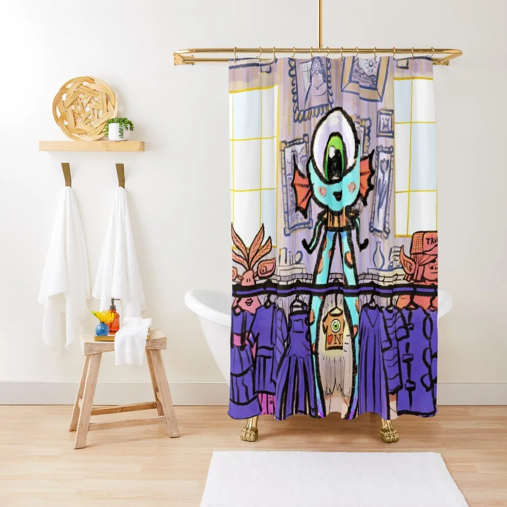 

Thrift Store Alien Shower Curtain Bathtub Shower For Bathroom Set Waterproof Bathroom Shower Modern Bathroom Accessories Curtain