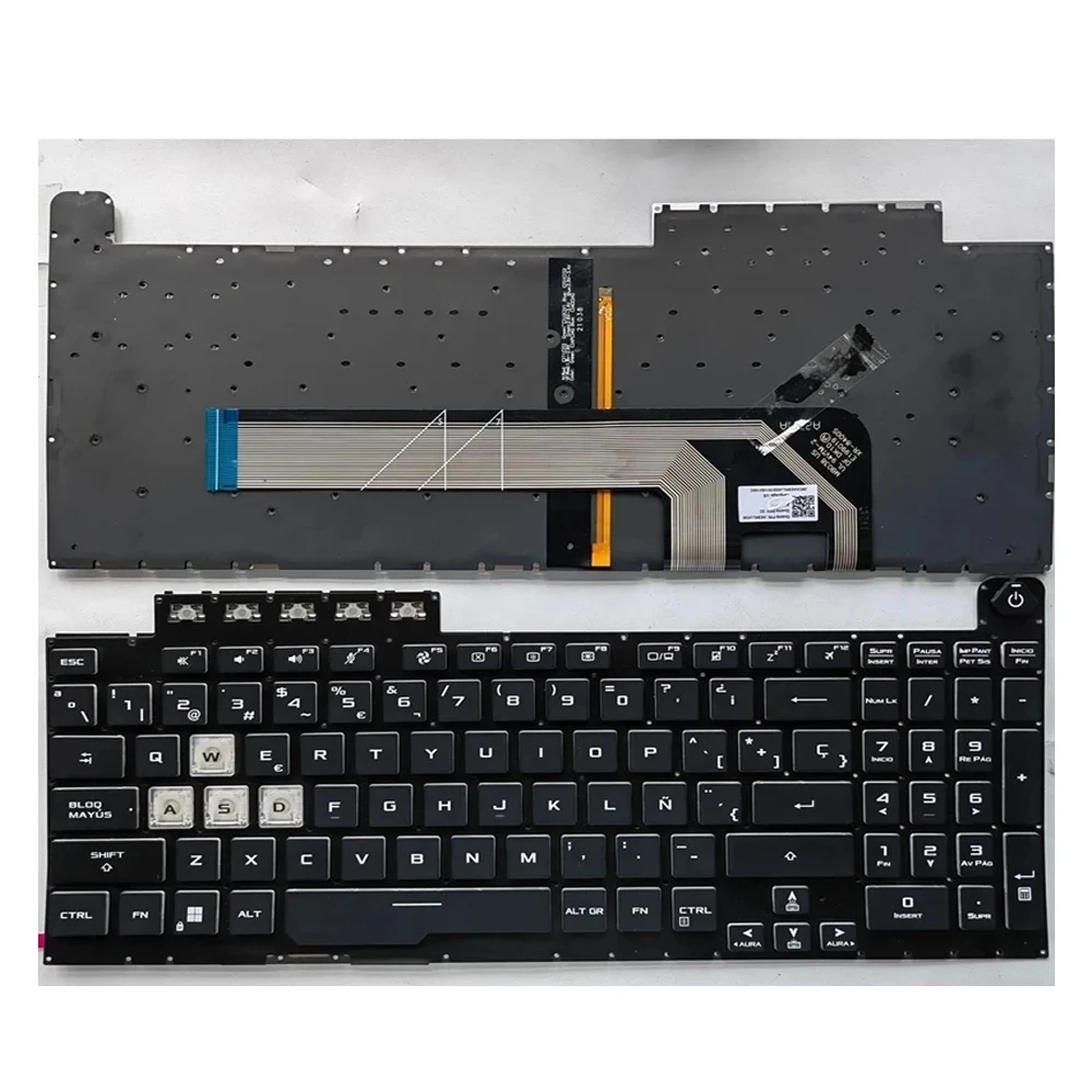 Nowa klawiatura SP Spanish RGB podświetlana do klawiatury ASUS TUF Gaming F15 FX506 FA506 FA506Q FX506H FX506LI FX506LH F17 FX706 FA706 FX706LI