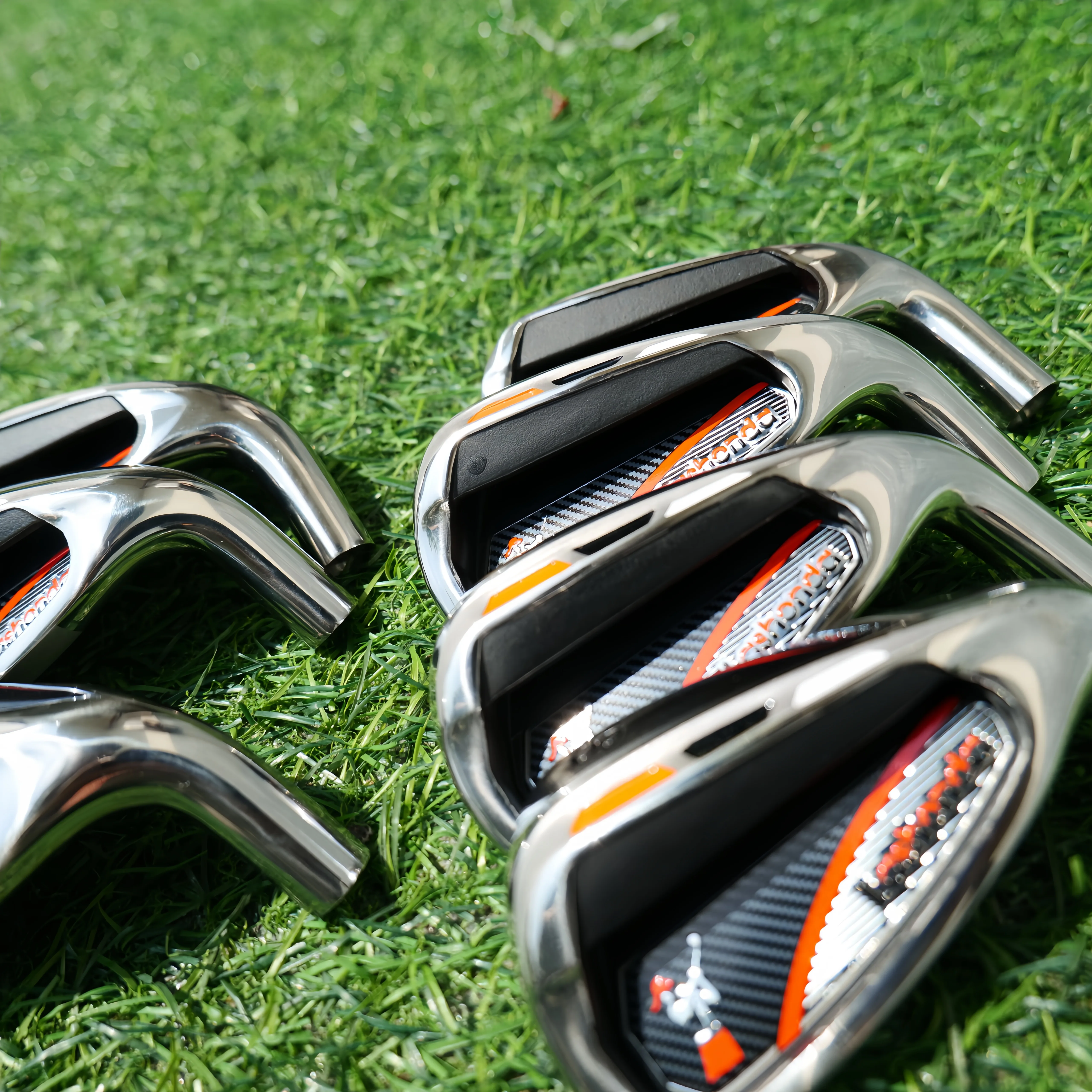 7PCS Lashonda Golf Iron Heads High Forgiveness Cavity Back CNC Milled Face Carbon Inlay Balanced Flight Smooth Rounded Profile