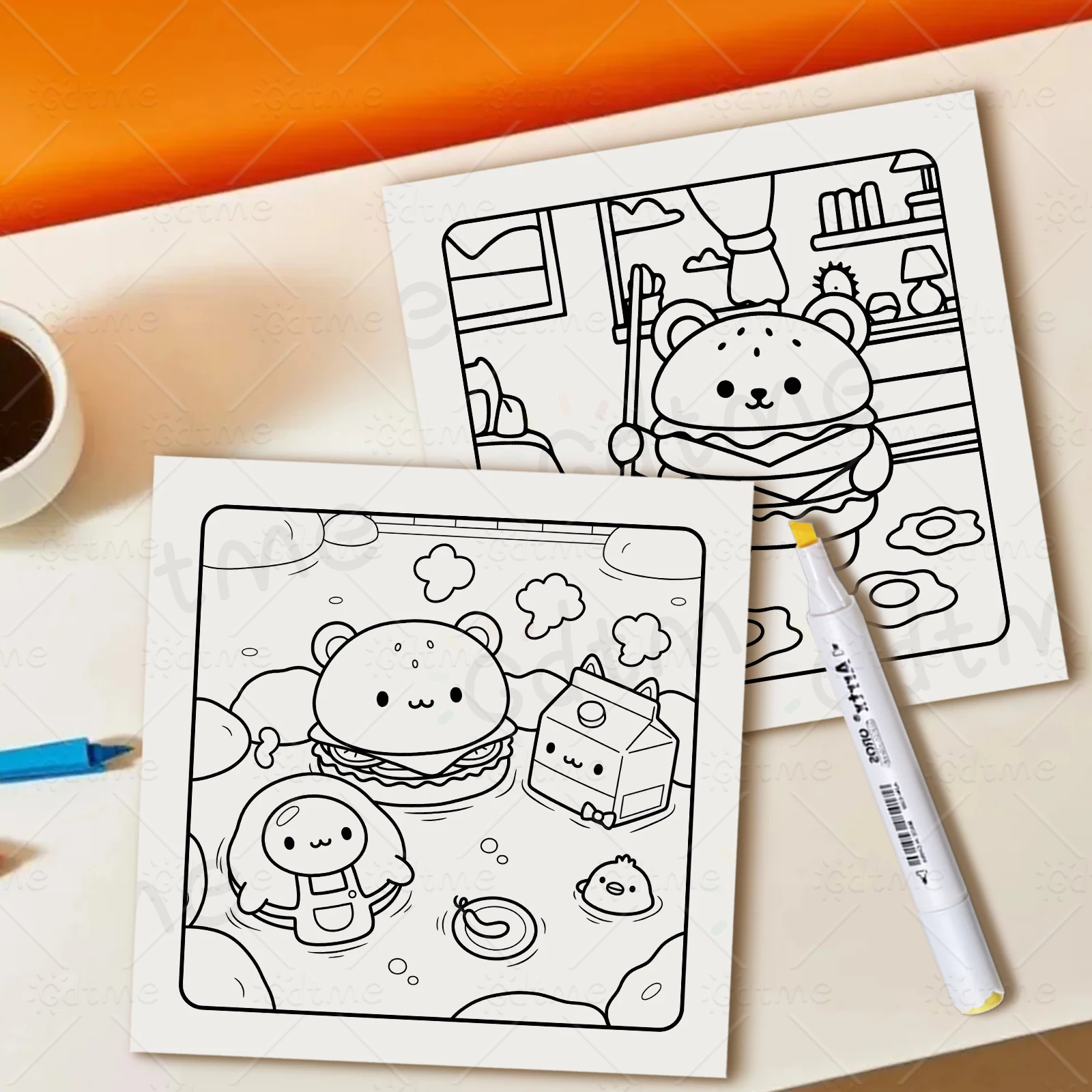BREAKFAST CLUB Malbuch mit kräftigen, einfachen Mustern für Erwachsene, niedliches Zeichenbuch, perfektes Geschenk für Party und Geburtstag ﻿ – Detail 9