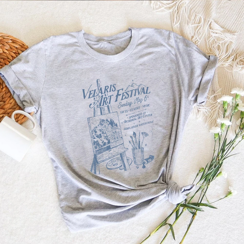 Velaris Art Festival T-shirt ACOTAR Shirts Night Court Licensed SJM Merch Graphic Shirt Bookish Tee Unisex Aesthetic Clothes