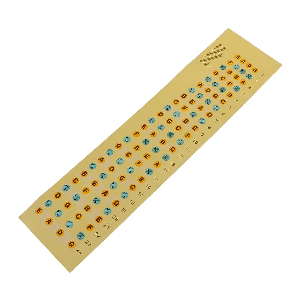 Multi Colored Bass Note Inlay Sticker for Electric Bass Fingerboard Learning Aid Accessory Guitar Fretboard Beginners