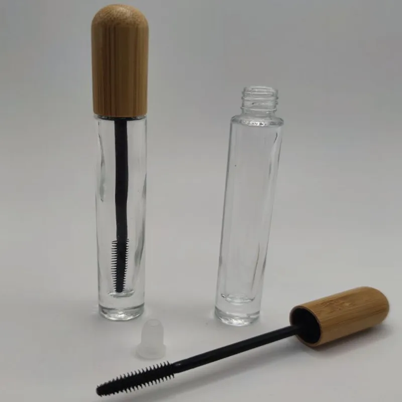 10ml Empty Glass Eyelash Tube Mascara Cream Vial/Container Fashionable Refillable Bottles Makeup Tool Accessories