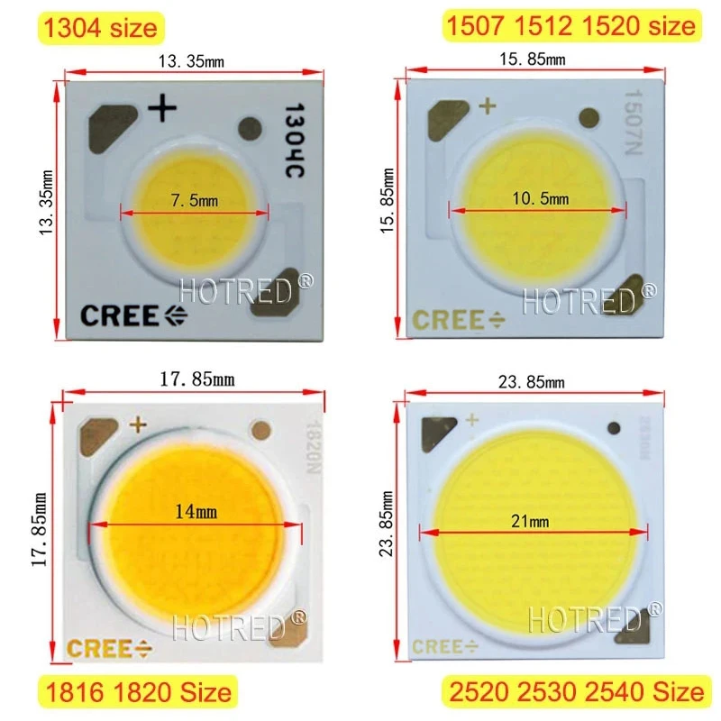 10pcs Original 10-100W High Power LED COB CXB3590 CXA1304 CXA1507 CXA1512 CXA1816 CXA1820 CXA1830 CXA2520 CXA2530 CXA2540 Diode