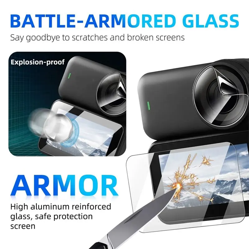 A29F-Für DJI Osmo Nano Kamera 3PCS Screen Protector + Objektiv Film Anti-Scratch Zubehör Set
