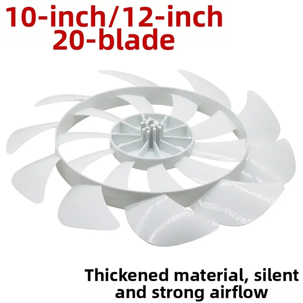 Thickened PP 20-Blade Electric Fan Replacement 10 12 Inch Silent Wind Wings For Floor Standing Fan Air Cooling Home Garden Tool