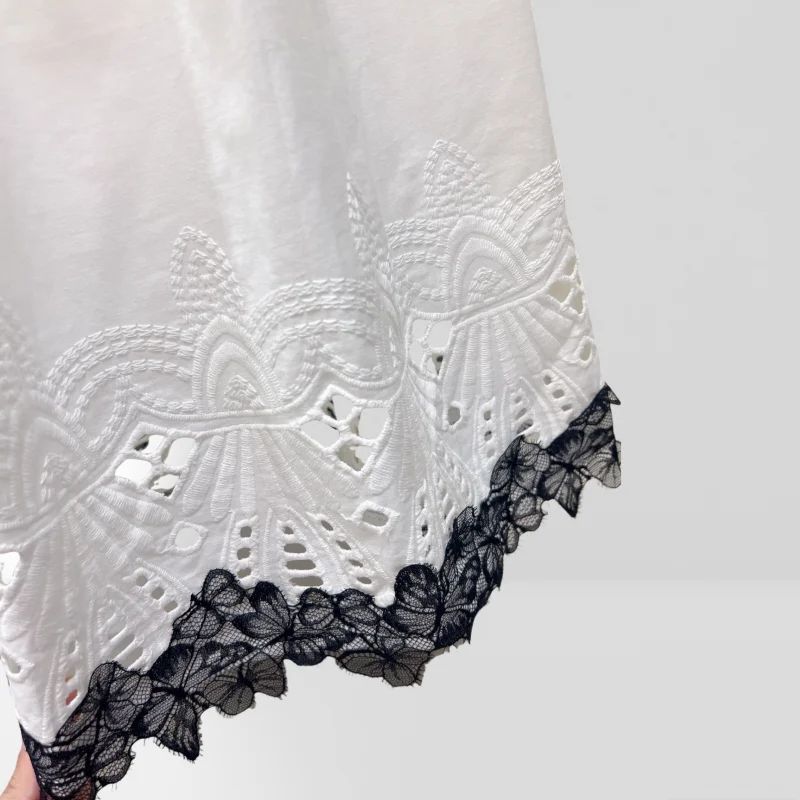 الصناعة الثقيلة تحديد المواقع التطريز القطن التطريز فستان بسيط شارع العليا جميلة كل مباراة الموضة AG2316 #3